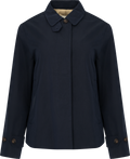 Kort bomullscarcoat - Evening Blue