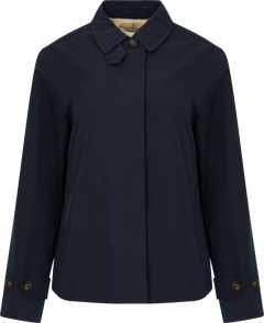 Short Cotton Car Coat - Evening Blue