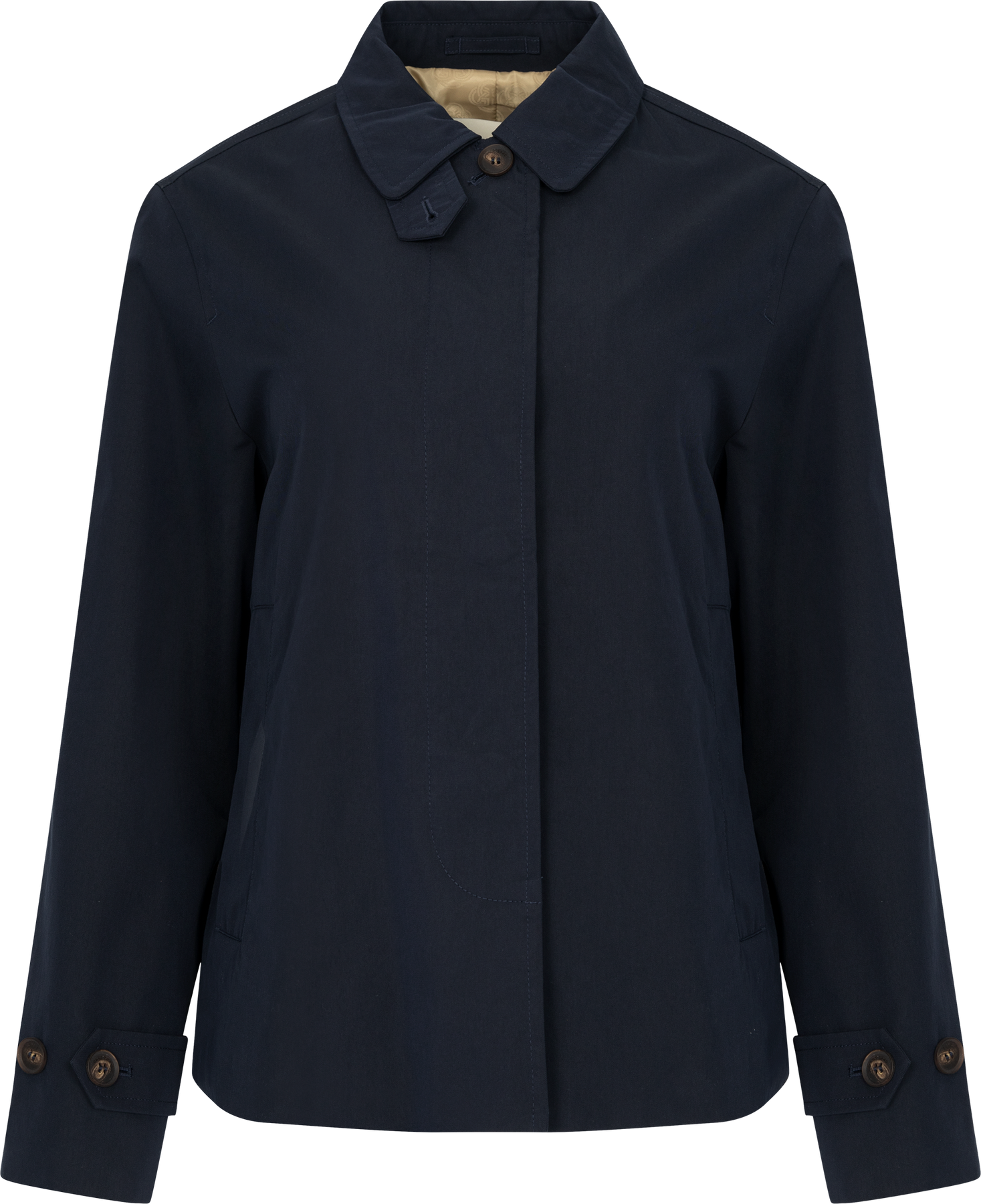 Kort bomullscarcoat - Evening Blue