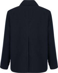 Short Cotton Car Coat - Evening Blue
