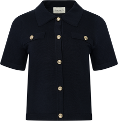 Helen Polo Knit Cardigan - Navy