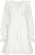 Aldora Boho Dress - Vit