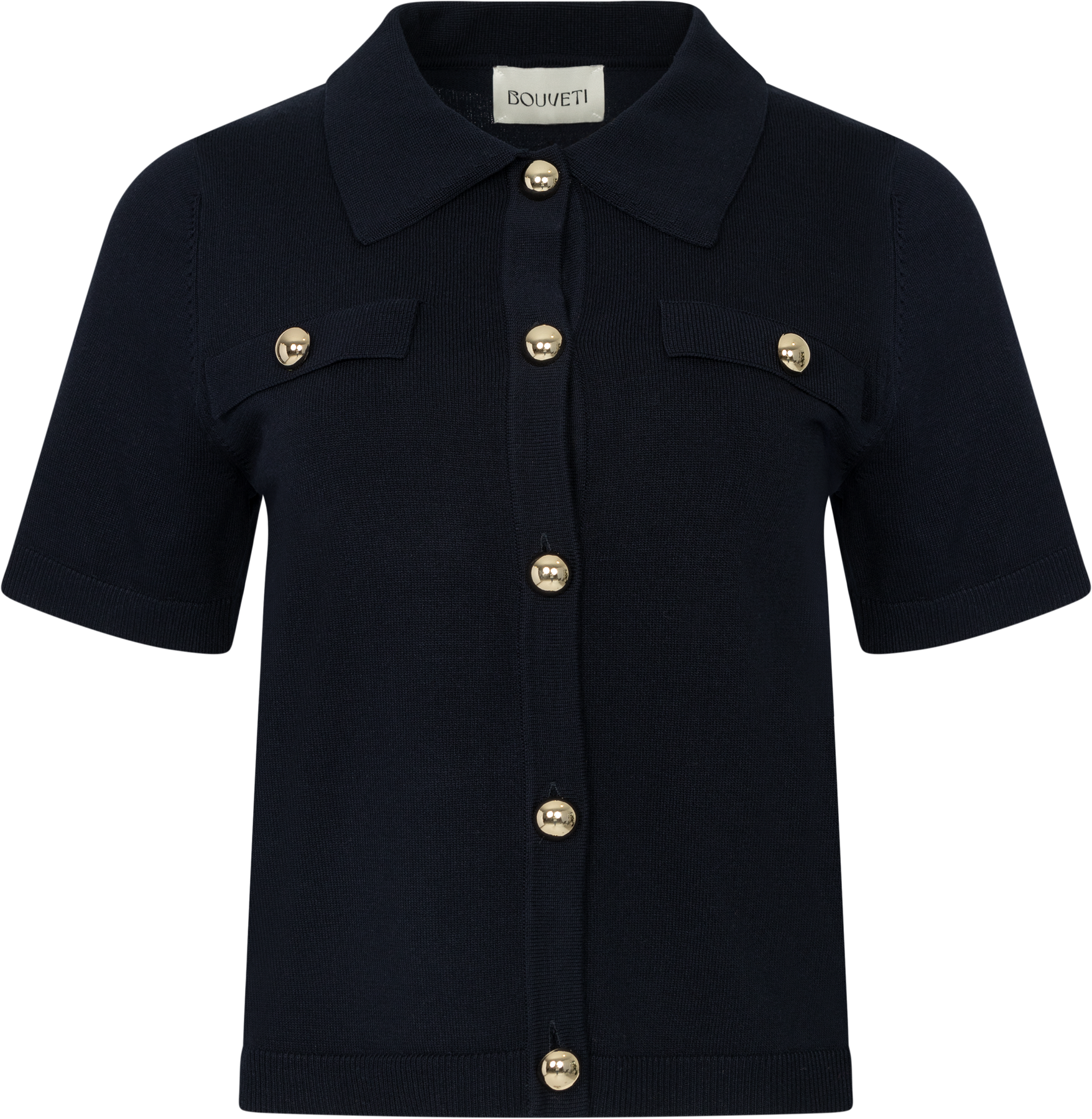 Helen Polo Knit Cardigan - Marinblå