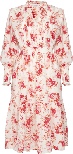 Evina Voile Midi Dress - Pink