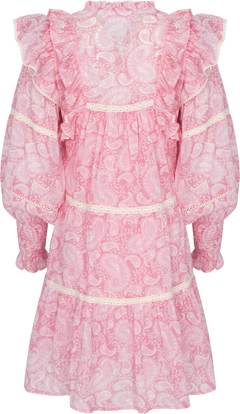 Ellie Paisley Dress - Pink Paisley