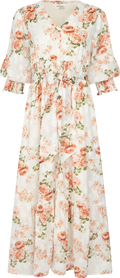 Gyri Flower Garden Dress - Korall