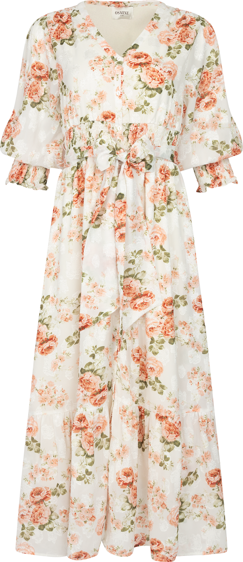Gyri Flower Garden Dress - Korall