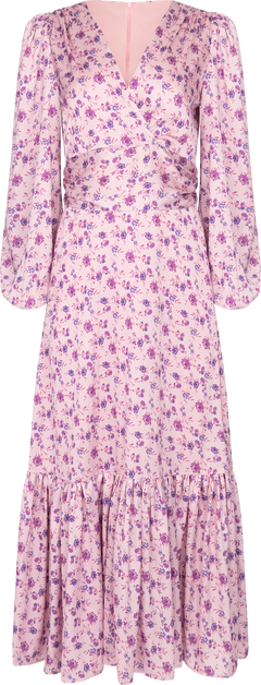 Lana Satin Maxi Dress - Pink Floral