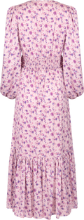Lana Satin Maxi Dress - Rosa Blommig