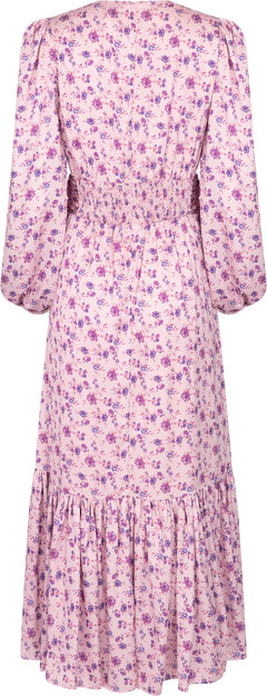 Lana Satin Maxi Dress - Pink Floral