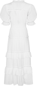 Vera Dobby Dress - Vit