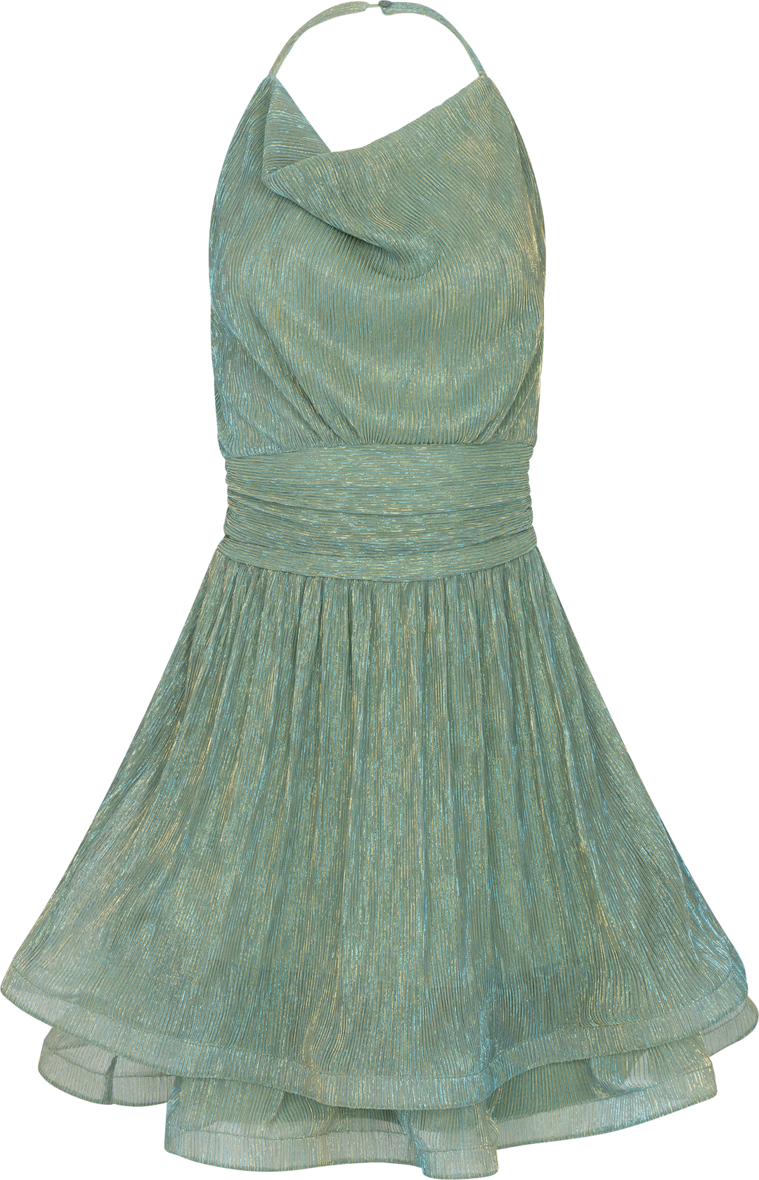 Line Chiffon Dress - Light Green