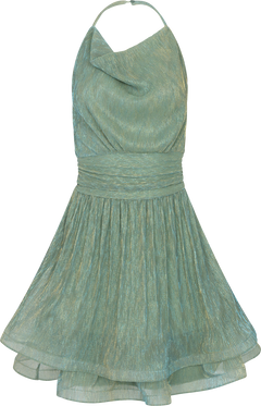 Line Chiffon Dress - Light Green