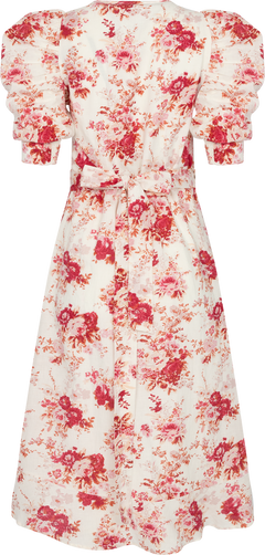 Valkyrie Midi Linen Dress - Red