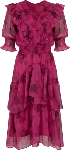 Astrid Chiffon Dress - Pink