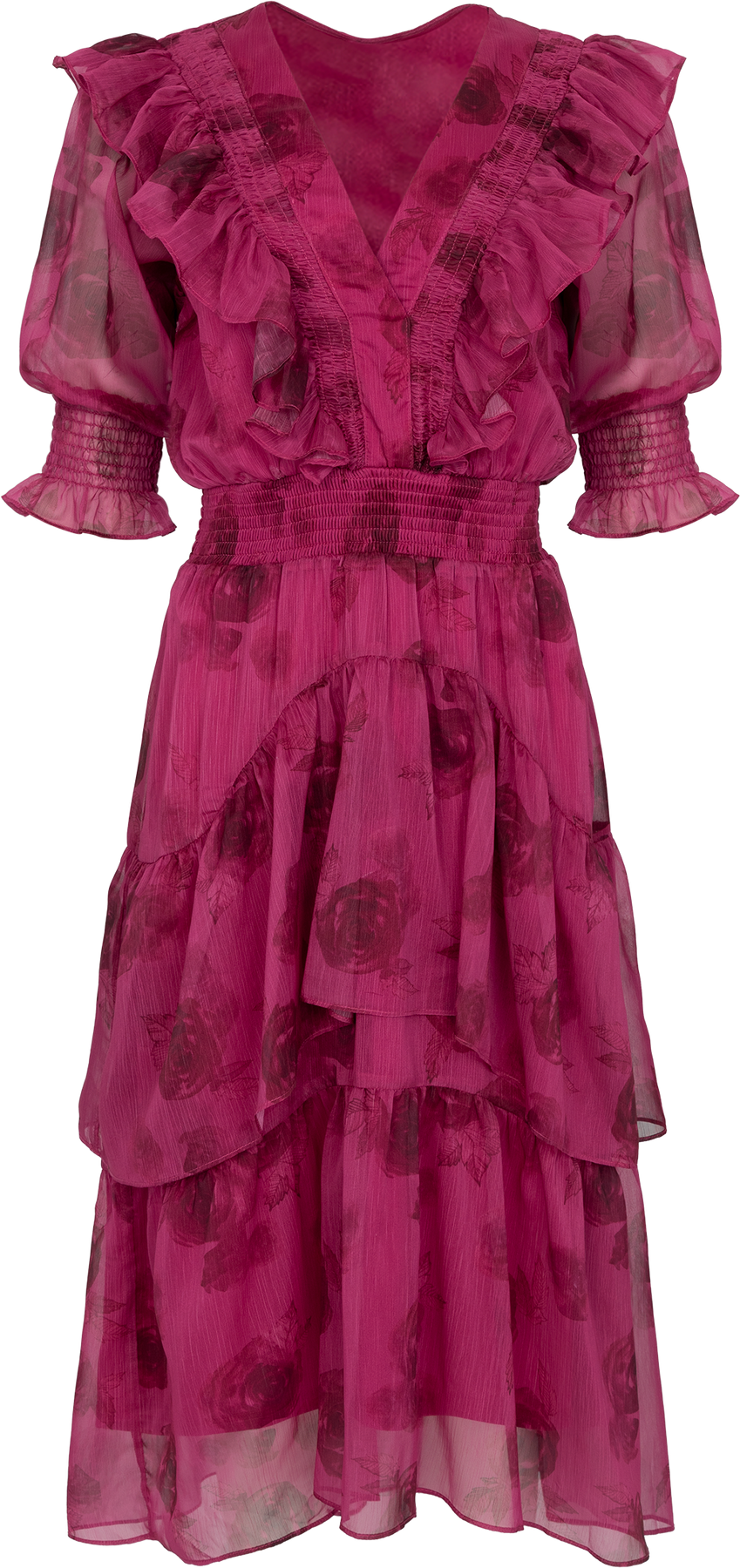 Astrid Chiffon Dress - Rosa