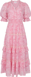 Vera Paisley Dress - Pink Paisley