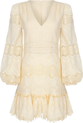 Lani Lace Mini Dress - Creme