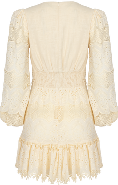 Lani Lace Mini Dress - Creme