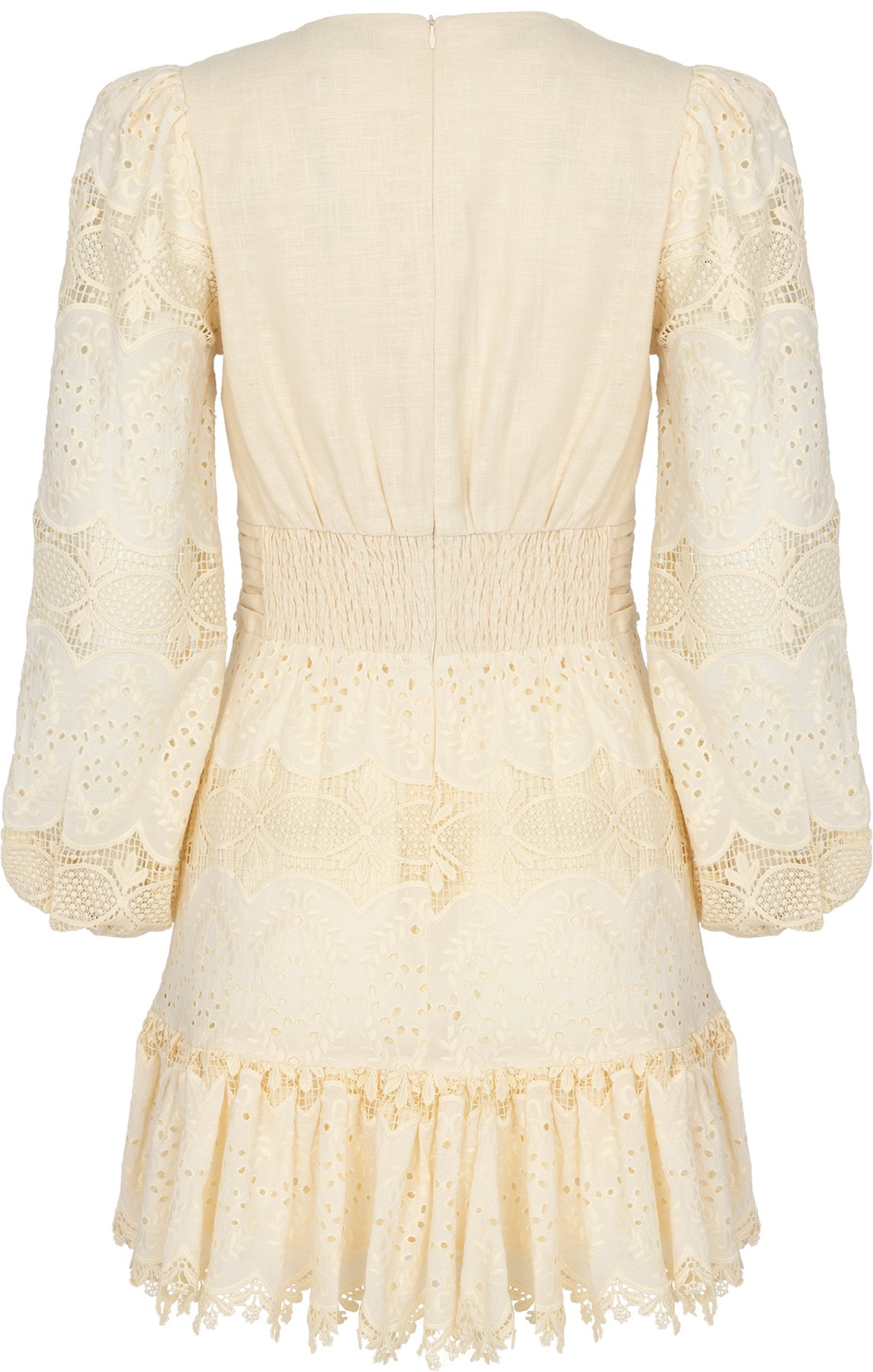 Lani Lace Mini Dress - Creme