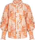 Sibba Patchwork Blus - Korall