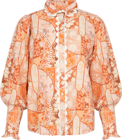 Sibba Patchwork Blouse - Coral