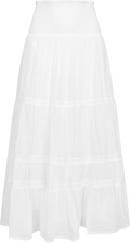 Vendla Voile High Smock Skirt - Vit