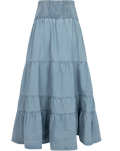 Vendla Denim Maxikjol - Blå
