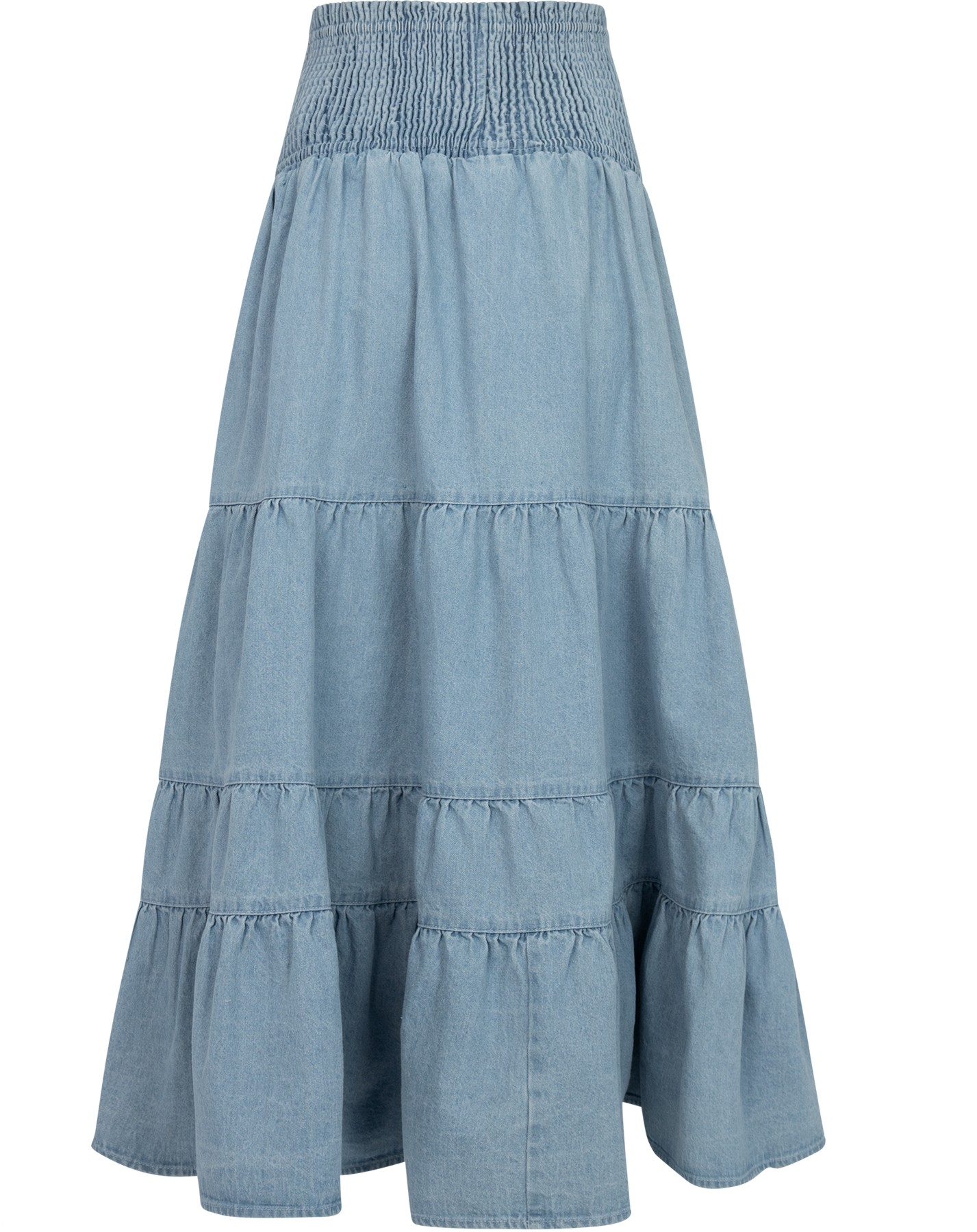 Vendla Denim Maxikjol - Blå