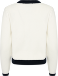 Jeanette Contrast Cardigan - Off White