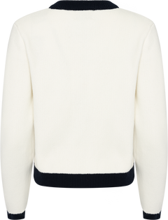 Jeanette Contrast Cardigan - Off White