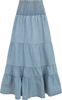 Vendla Denim Maxi Skirt - Blue