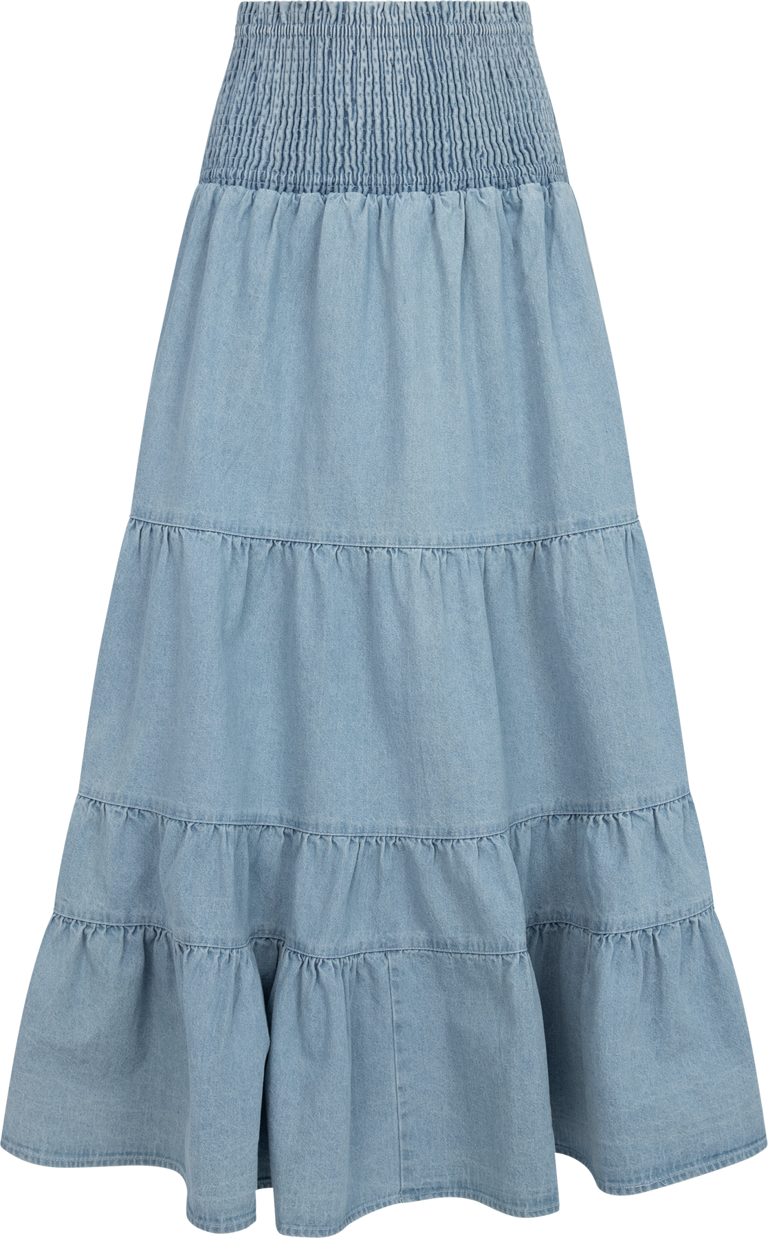 Vendla Denim Maxikjol - Blå