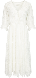 Alfrida Boho Spetsklänning - Vit