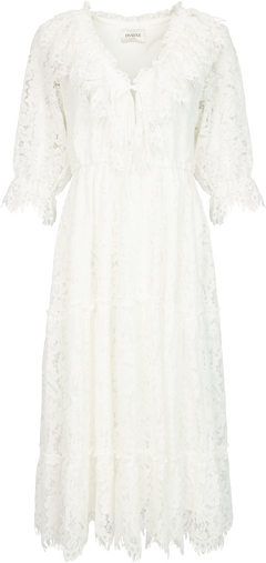 Alfrida Boho Lace Dress - White