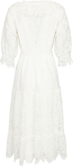 Alfrida Boho Lace Dress - White