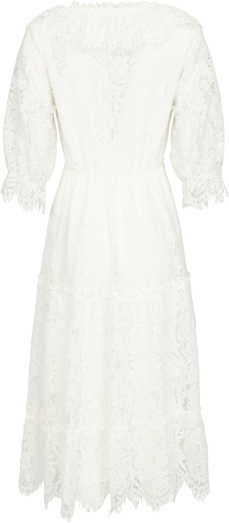 Alfrida Boho Spetsklänning - Vit