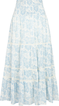 Vendla Flower Dobby-kjol - Blue Dobby Flower