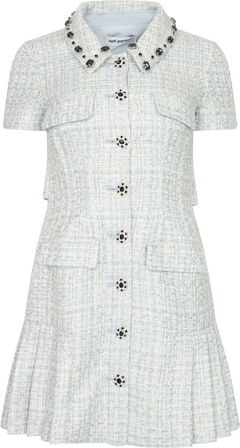 Boucle Mini Dress - Blue