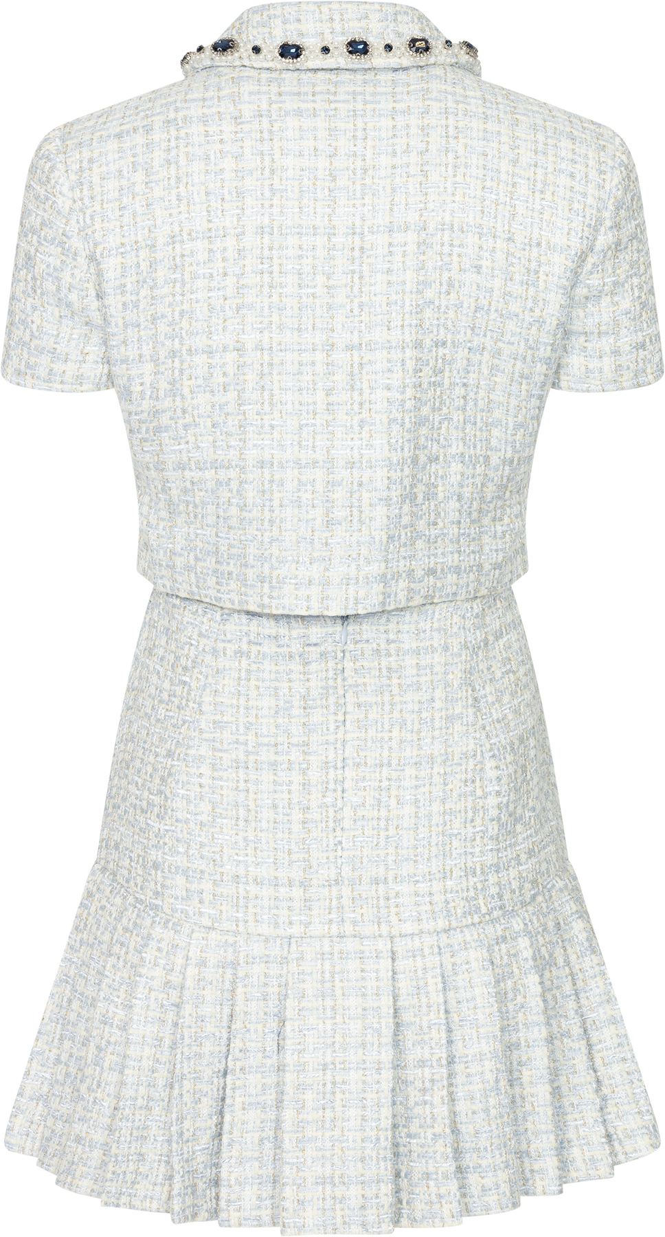 Boucle Mini Dress - Blå