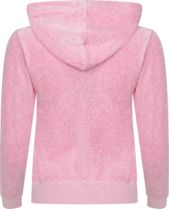 Robertson Classic Velour Zip Hoodie  - Pink Marl
