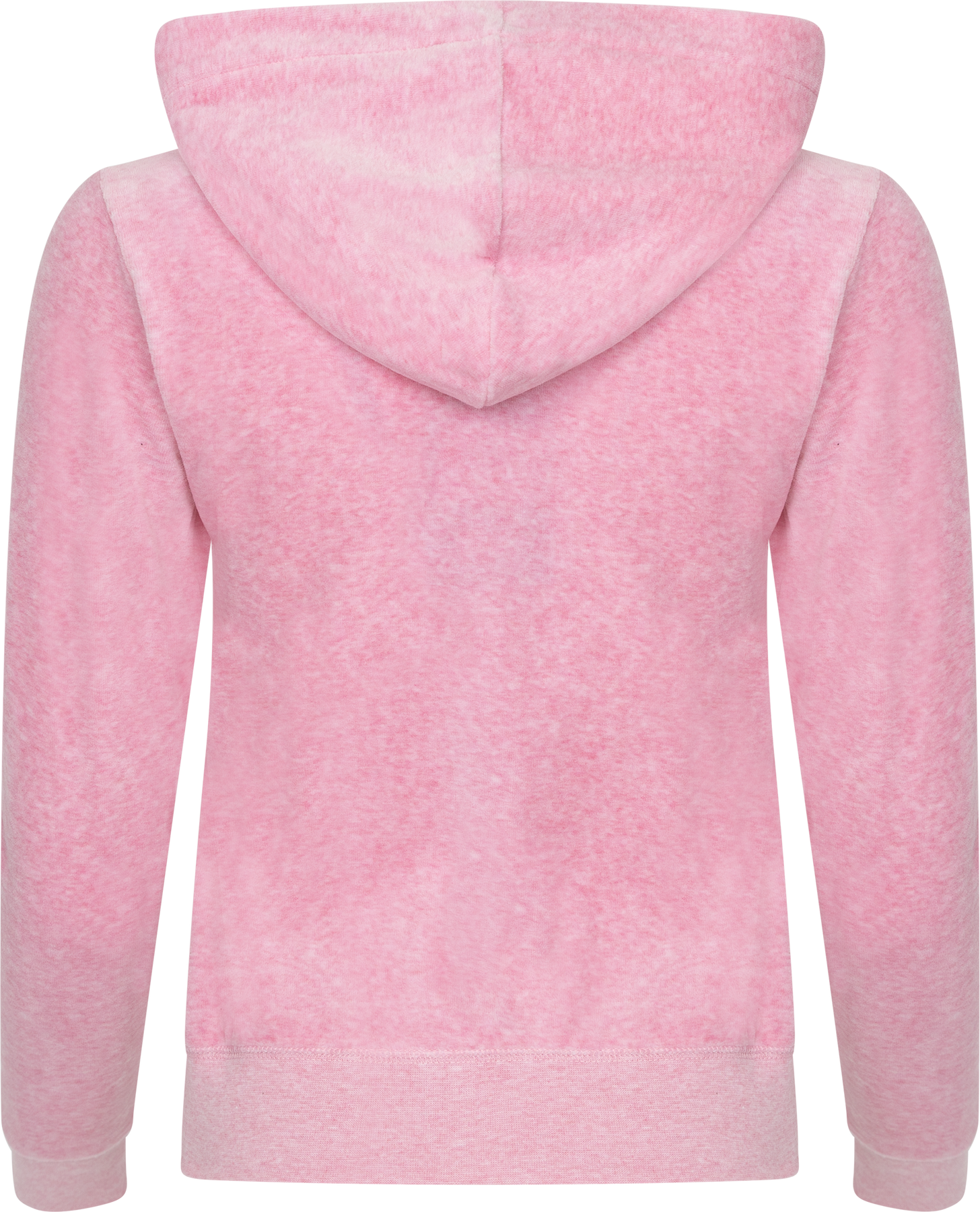 Robertson Classic Velour Zip Hoodie  - Pink Marl