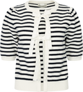 Frida Bow Knit - Off White/Blå