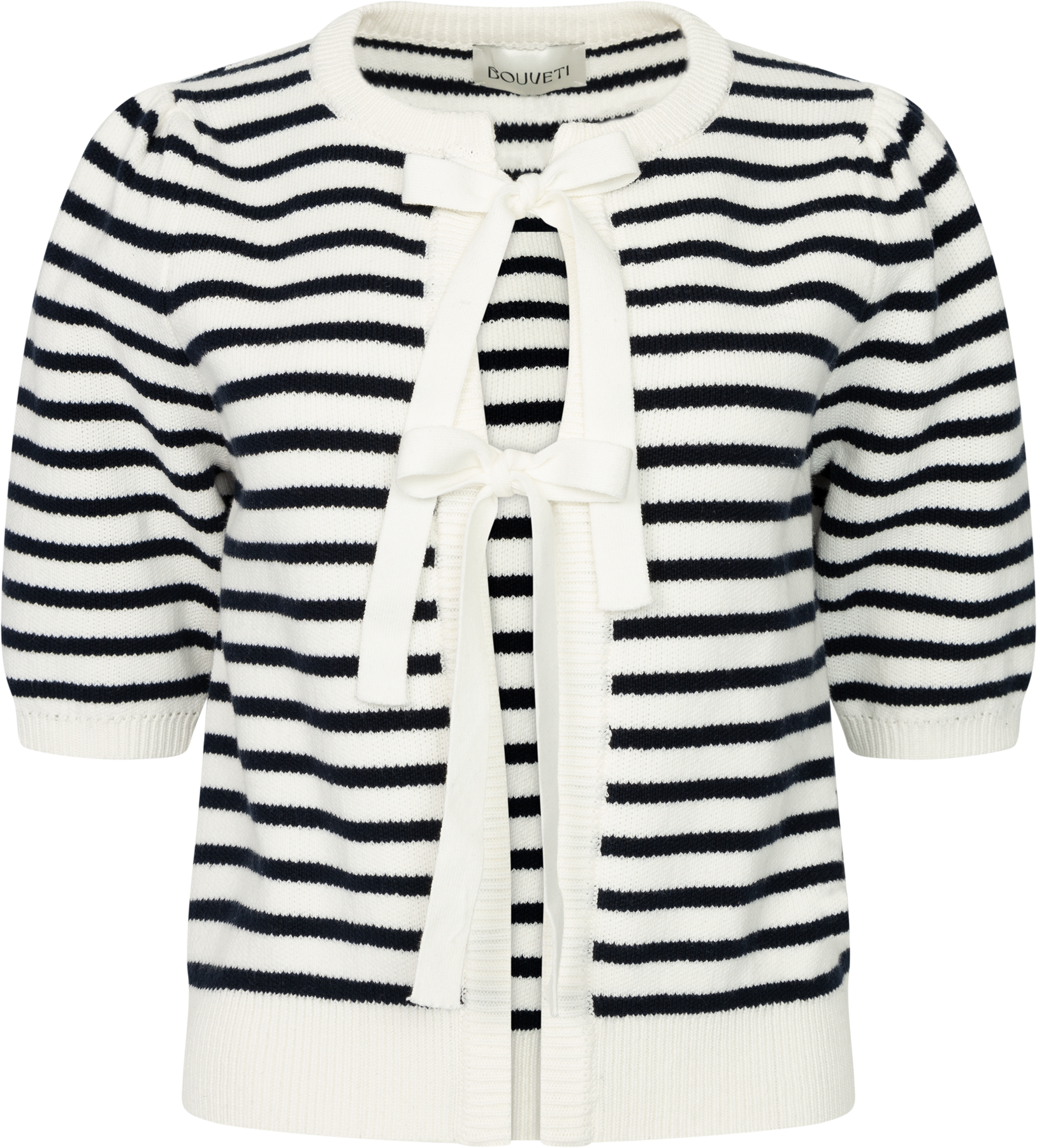 Frida Bow Knit - Off White/Blå