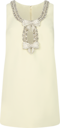 Crepe Bow Miniklänning - Gul