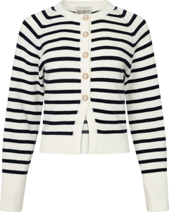 Pernille Knit Cardigan - Navy Striped
