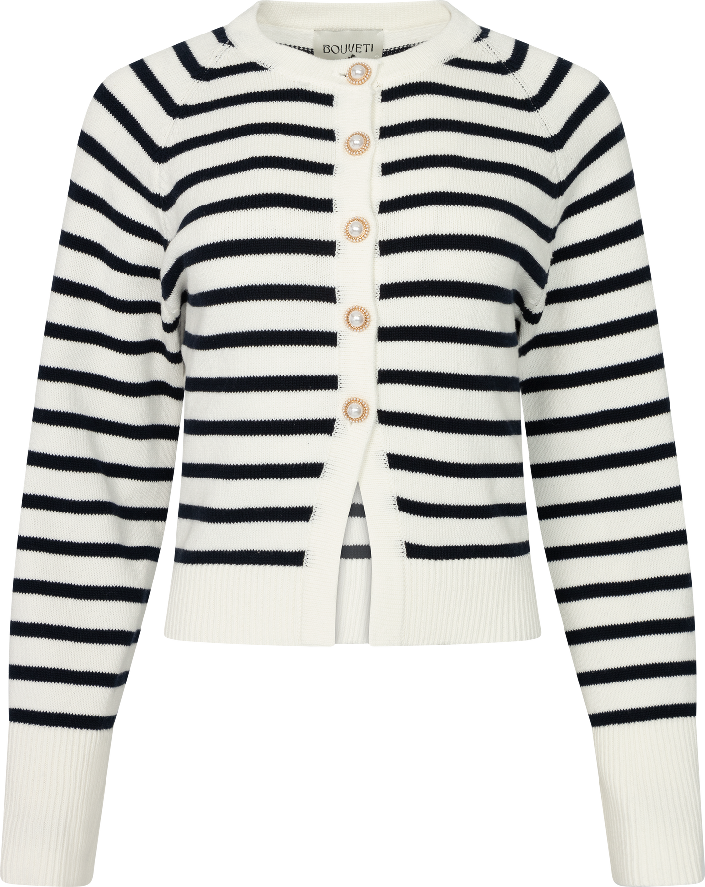 Pernille Knit Cardigan - Marinblå randig