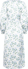Adelic Long Dress - Blått hortensiaprint