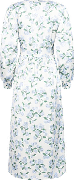 Adelic Long Dress - Blue Hydrangea Print