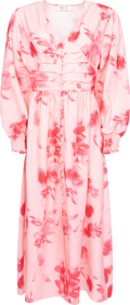 Adelic Long Dress - Rosa blommig midiklänning